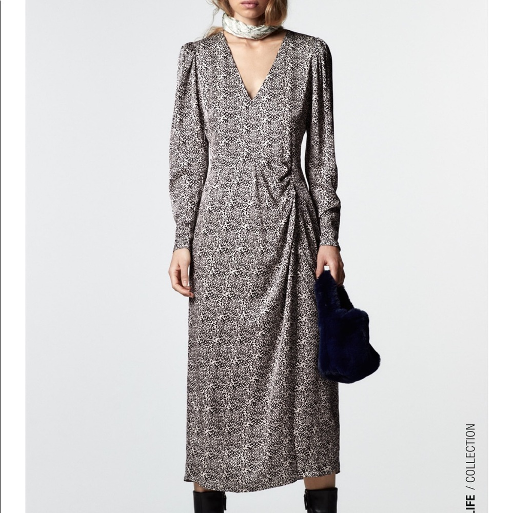 Zara Printed Midi Dress 1
